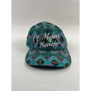 Cameo Ft Myers Beach Florida Adjustable Cap Unisex Blue Snapback Vintage